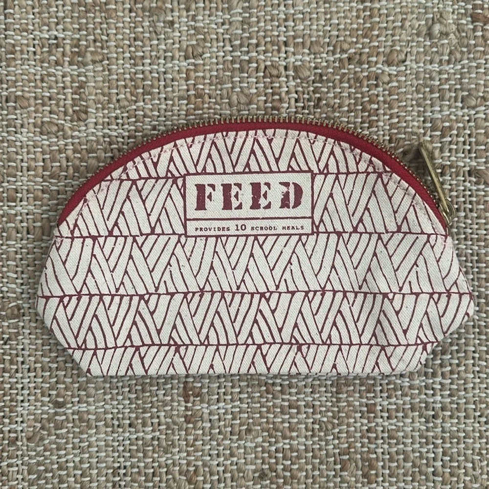 NEW FEED Clarins Red Make up Bag Pouch